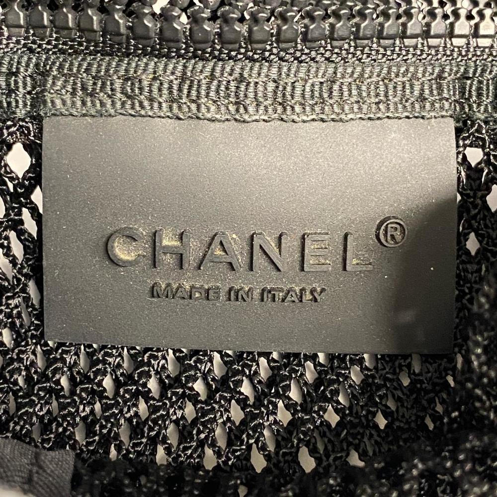 Chanel Sports Mesh Nylon Tote Bag Black - Picture 4 of 10